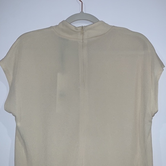 CALVIN Klein Tan Chai Mockneck Short-Sleeve Top size Medium - Picture 8 of 14